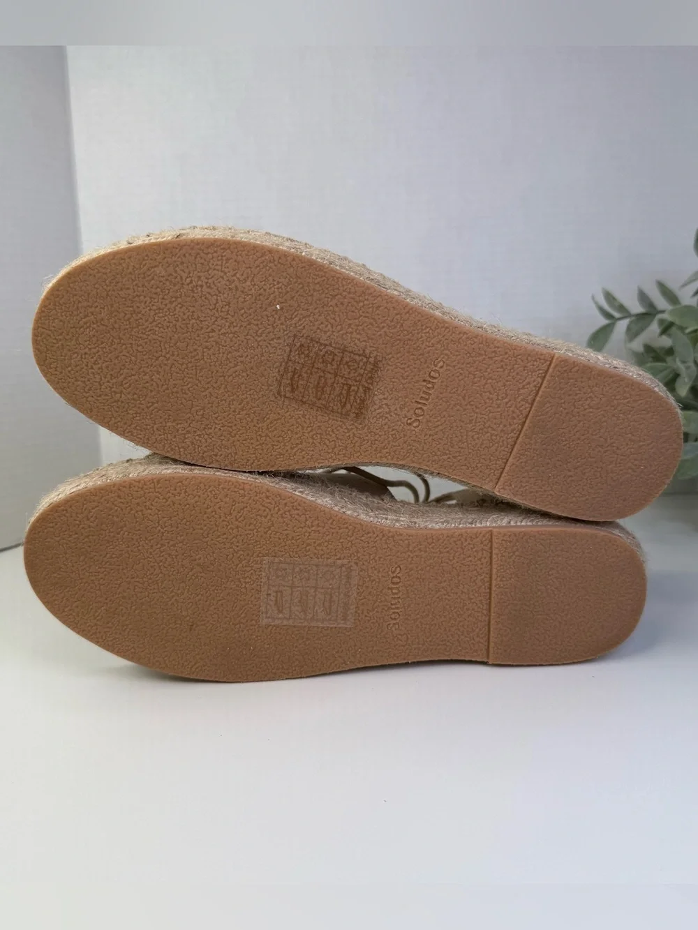 Soludos Sedona Ghillie Espadrille Nude Suede Boho Lace-Up Sandals Womens Size 9